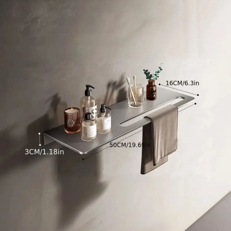 Dekoratif Paslanmaz Çelik Raf, 50cm-30cm 2 Adet Modern Banyo Havlu Askısı