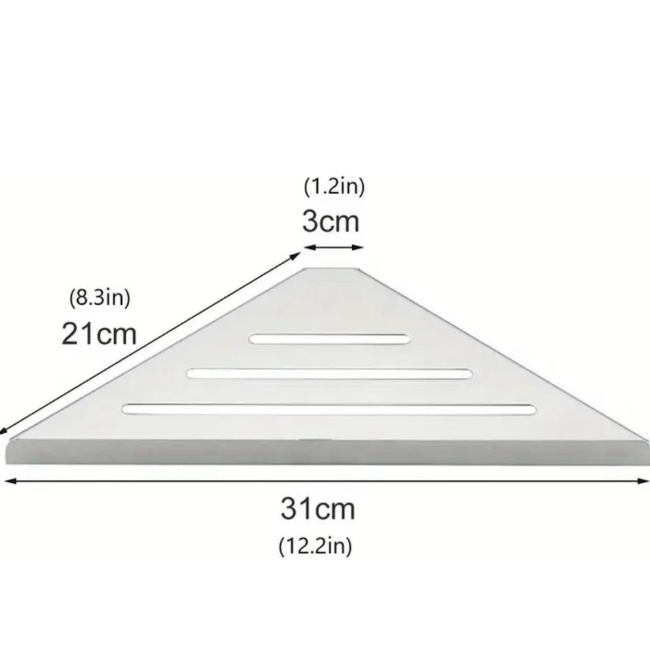 Paslanmaz Çelik Köşe Banyo Rafı