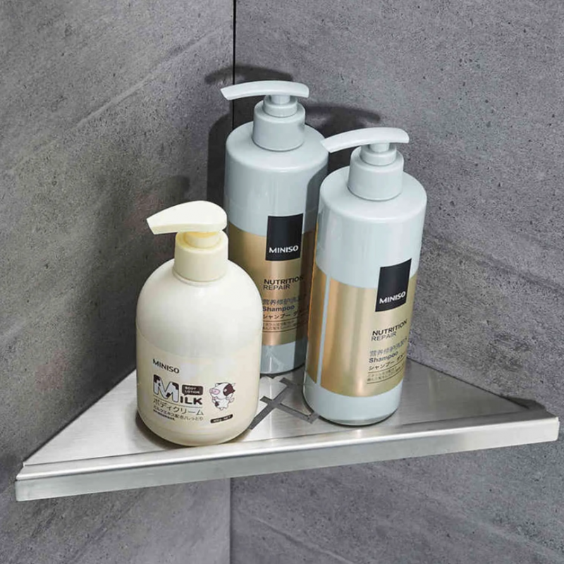 Paslanmaz Çelik Köşe Banyo Rafı