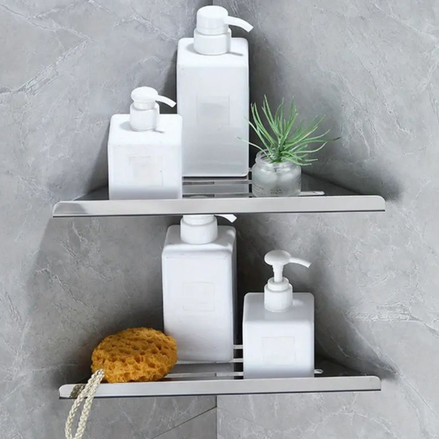 Paslanmaz Çelik Köşe Banyo Rafı