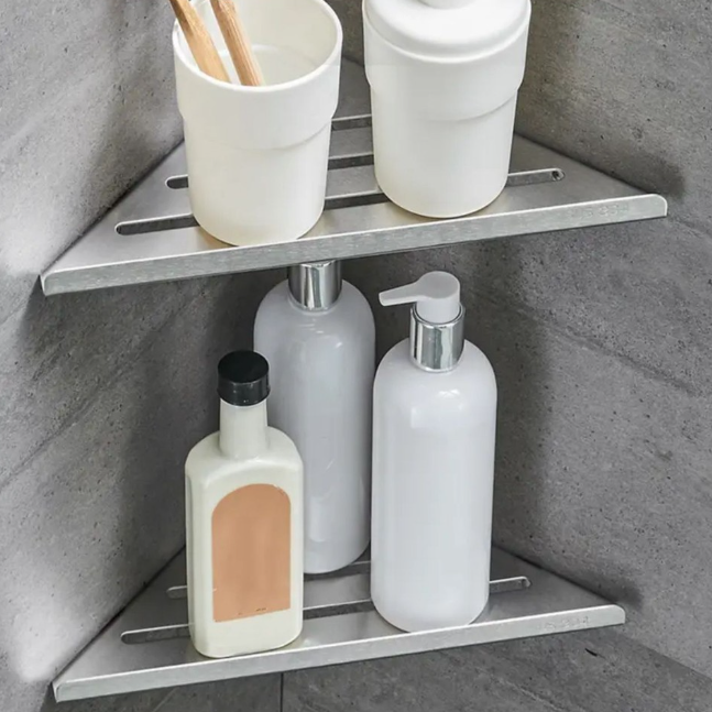 Paslanmaz Çelik Köşe Banyo Rafı