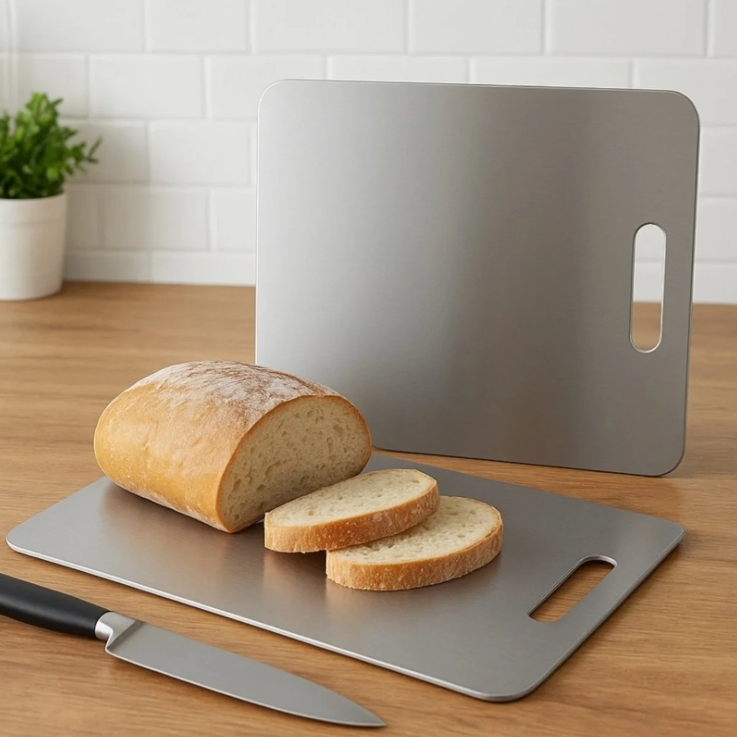 Paslanmaz Çelik 2li Kesme Tahtası