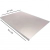 Paslanmaz 50X60 cm Tek Bükümlü Metal Tezgah Koruyucu Kesme Tahtası